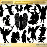 Guardian Angel Clipart Images, Christmas Angel Silhouettes, Children, Babies