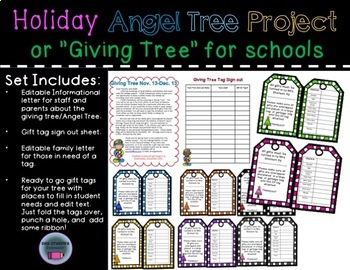 Preview of Angel Tree School Project/ Giving Tree Project