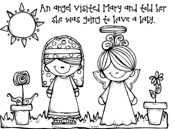 Angel Visits Mary Bible Story Craft and Activity by JannySue | TpT