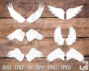 Download Angel Wings Svg Instant Download Vector Art Commercial Use Svg Silhouette