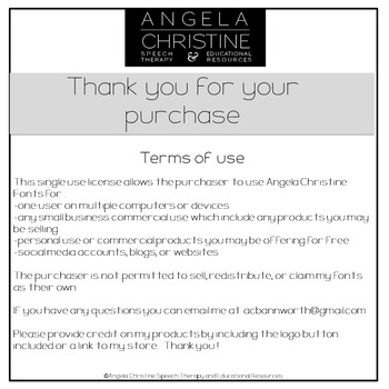 Angela Christine Volume 2 Fonts by Angela Christine | TpT