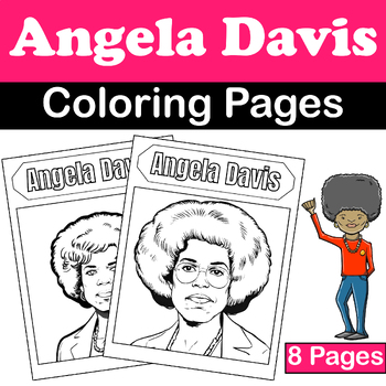 Preview of Angela Davis Coloring Pages | Black History & Women's History Month Activities