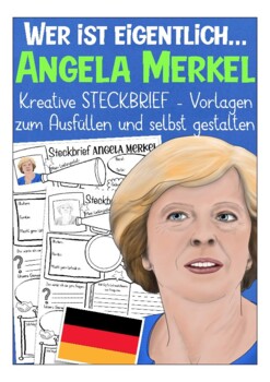 Preview of Angela Merkel Steckbrief - Deutschland / Deutsch fact file