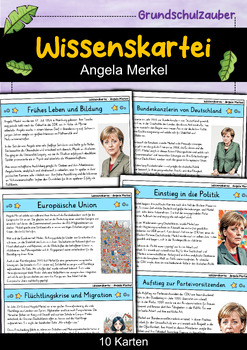 Preview of Angela Merkel - Wissenskartei - Berühmte Persönlichkeiten (German)