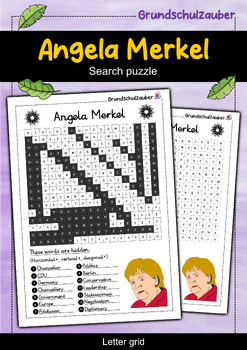 Angela Merkel search puzzle letter grid famous personalities (English)