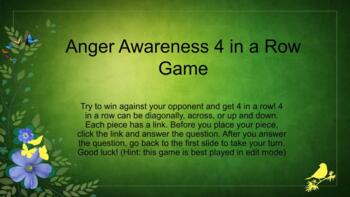 Preview of Anger Awareness Connect 4 Game