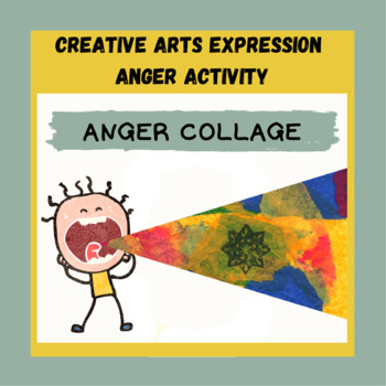 Preview of Anger Collage - Anger Management Art Therapy Activity
