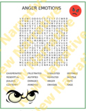 Anger Emotions Word Search