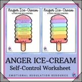 Anger Ice-Cream - 6 Steps for Self Control Worksheet and Q