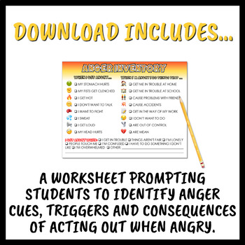 Anger Inventory by Social Workings | Teachers Pay Teachers