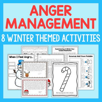 Preview of Anger Management Activities For Winter SEL And Counseling Lessons