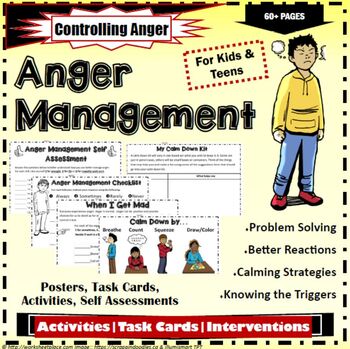 Preview of Anger Management Activities for Kids and Teens