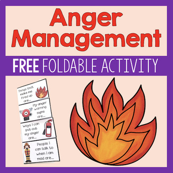 Preview of Anger Management Foldable Activity Freebie