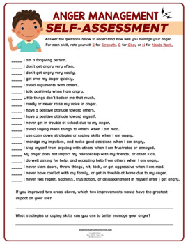 Anger Scale Coping Skills for Kids & Teens, Anger Management