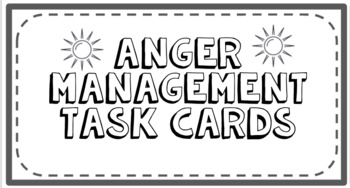 Preview of Anger Management Task Cards 
