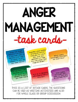 Preview of Anger Management Task Cards