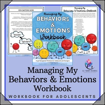 Preview of Anger Management Workbook & Activities for Teenagers & Adolescents