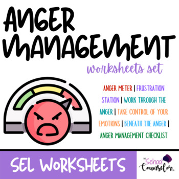 Preview of Anger Management Worksheets Set