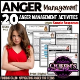 Anger Management Activity Worksheets  (Print and Digital)