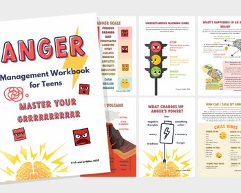 Preview of Anger Management Worksheets and Resource Pack for Teens | CBT | Regulation
