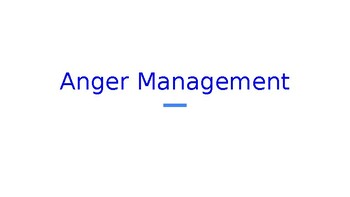 Preview of Anger Management for Middle and high School students(editable resource)
