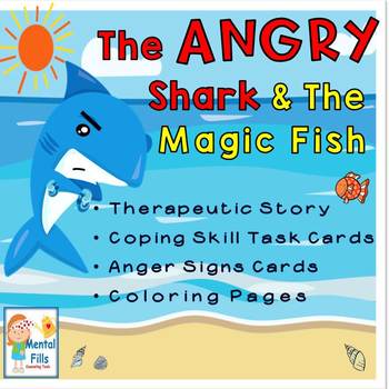 Preview of Anger Signs & Coping Skills: THE ANGRY SHARK SOCIAL STORY 4 Behavior Management