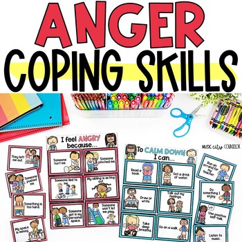 Preview of Anger Triggers & Calm Down Strategies, Self-Regulation Activity, Counseling SEL