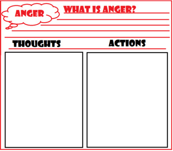 Preview of Anger Worksheet