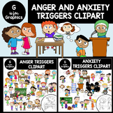 Anger and Anxiety Triggers Clipart Bundle