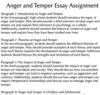 easy essay on anger management