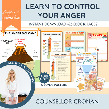 Preview of Anger management, anger, self regulation, self control, growth mindset