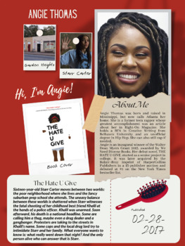 Preview of Angie Thomas Author Poster (Digital Download)