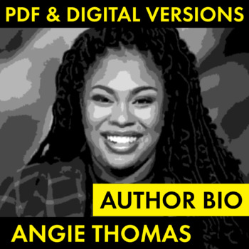 Preview of Angie Thomas Author Study for The Hate U Give, PDF & Google Drive Biography CCSS