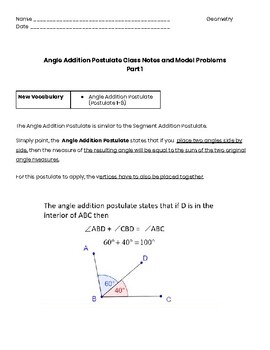 angle addition postulate homework 5