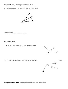 angles addition postulate definition geometry