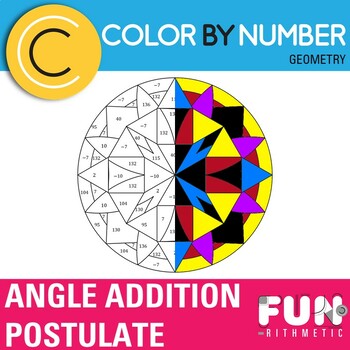Preview of Angle Addition Postulate Color by Number
