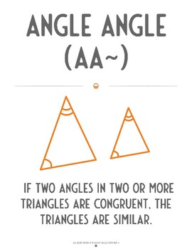 Preview of Angle Angle Similarity (Vocabulary Poster)