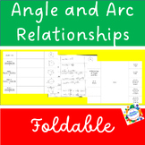 Angle Arc Relationships in Circles Foldable