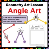 Angle Art Worksheet Three Types of Angles Fun Geometry Des