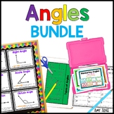 Angles Bundle Poster Interactive Notebook Task Cards