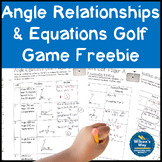 Angle Relationships Equations Golf Game Free