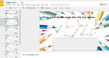 Preview of Angle Exploration Interactivity with Google Slides
