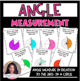 Angle Measurement 360 degrees Circle Wedges Task Card Scoot