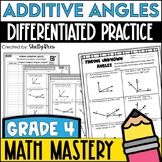 Additive Angles and Finding Missing Angles Worksheets