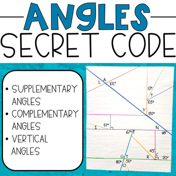 Preview of Angle Measures Secret Code Activity