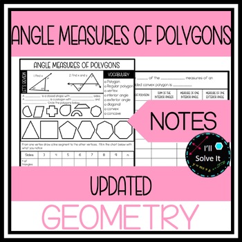 Preview of Angle Measures of Polygons | notes | NO PREP | UPDATED
