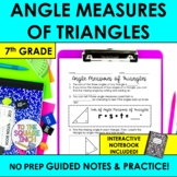 Angle Measures of Triangles Notes & Practice | + Interacti