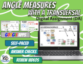 Angle Measures with a Transversal  - Digital & Printable Lesson