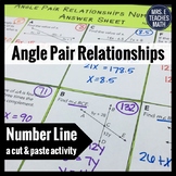 Angle Pair Relationships Cut and Paste Activity