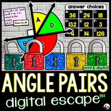 Angle Pair Relationships Digital Math Escape Room Activity